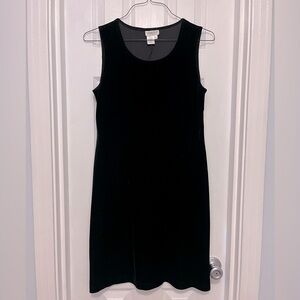 Coldwater Creek Black Velour Dress